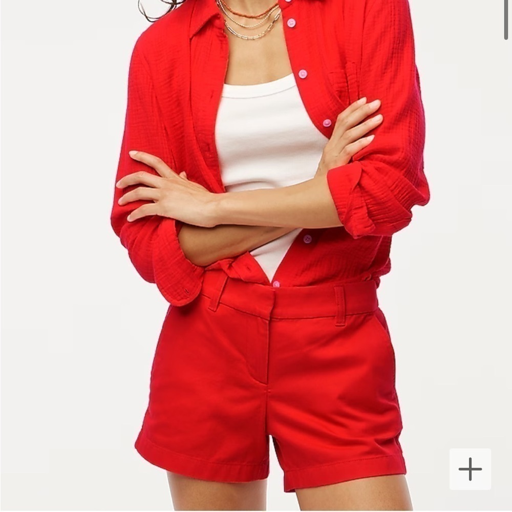 J crew belvedere red 3.5" classic chino short
